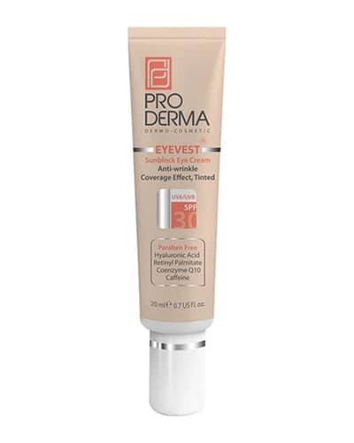 کرم پوشاننده و دور چشم رنگی SPF30 پرودرما