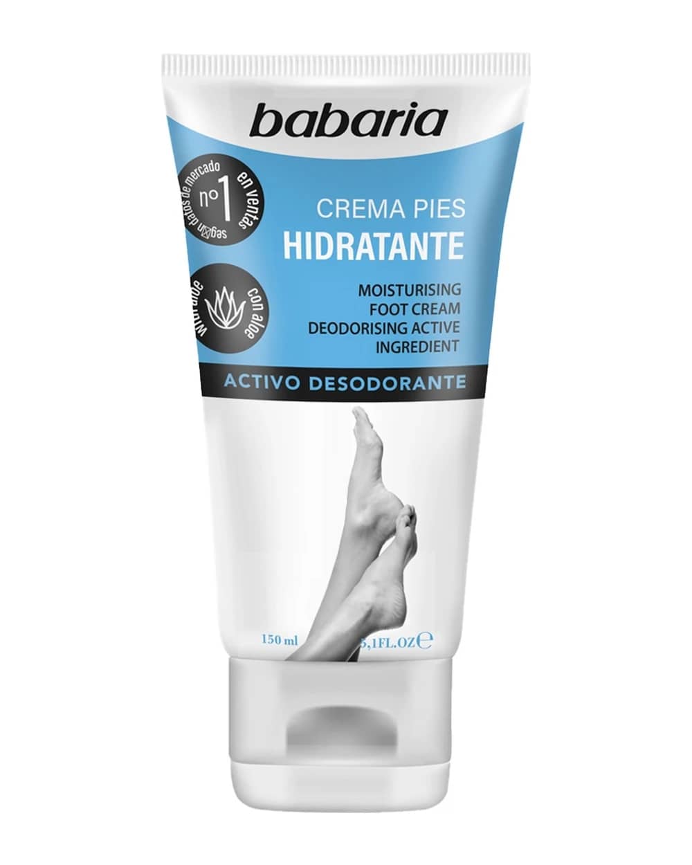 کرم دئودورانت و آبرسان پا عصاره آلوئه ورا باباریا 150ml