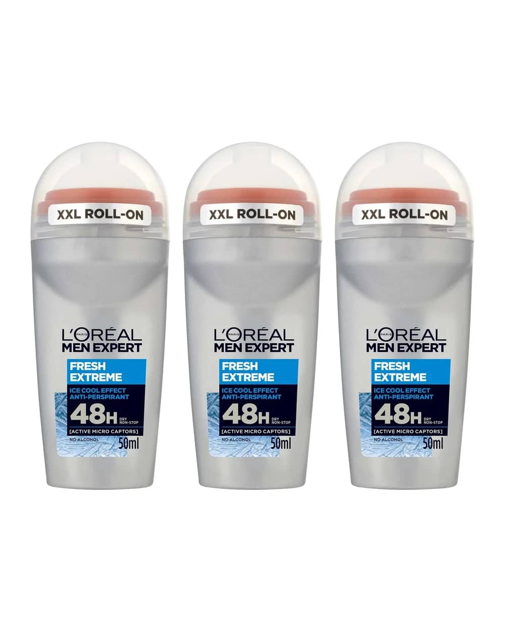 L'Oréal Men Expert Fresh Extreme deodorante roll-on (50 ml) confezione da 3