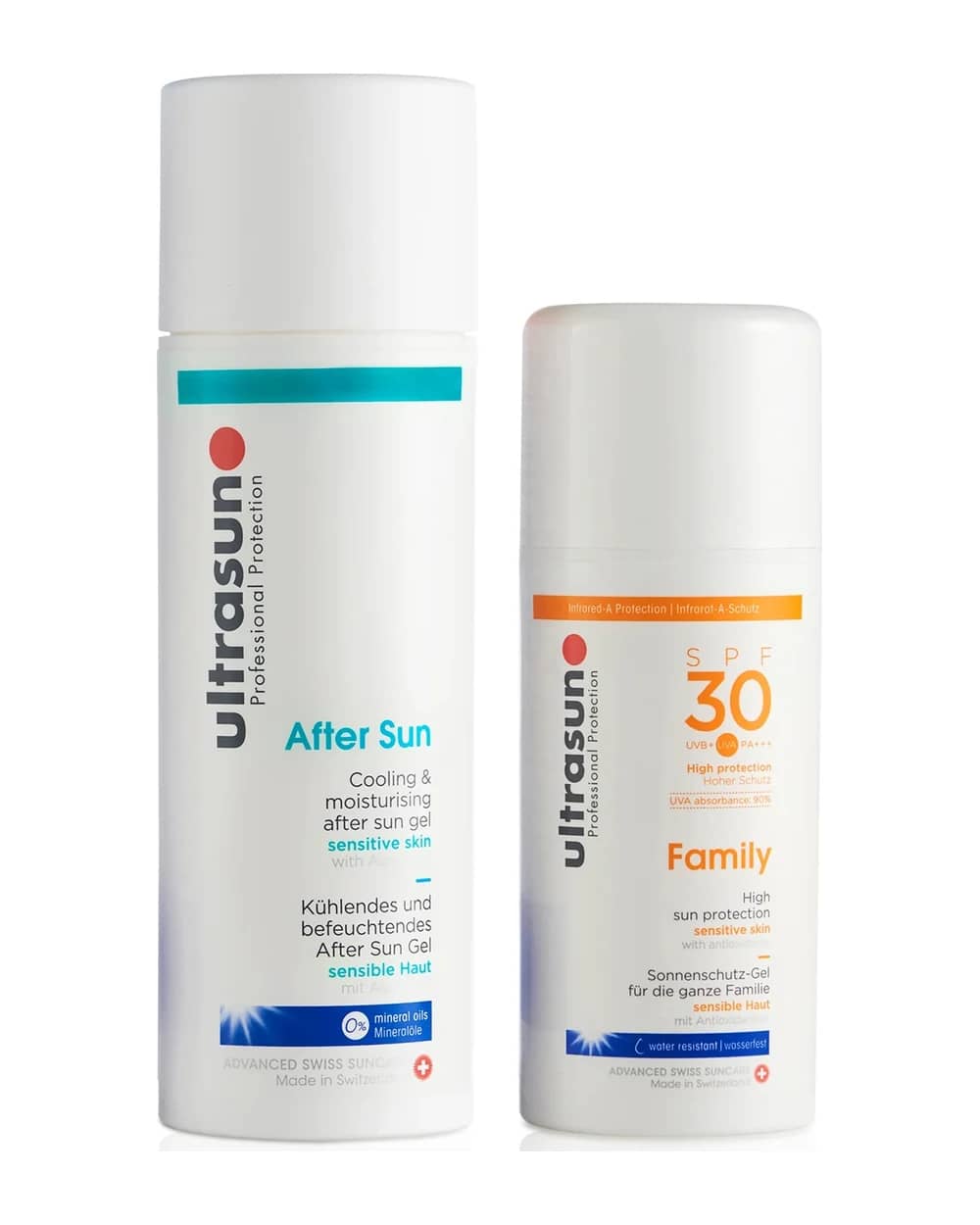 Ultrasun Family SPF 30 - Super Sensitive (100ml) and Ultrasun Aftersun
