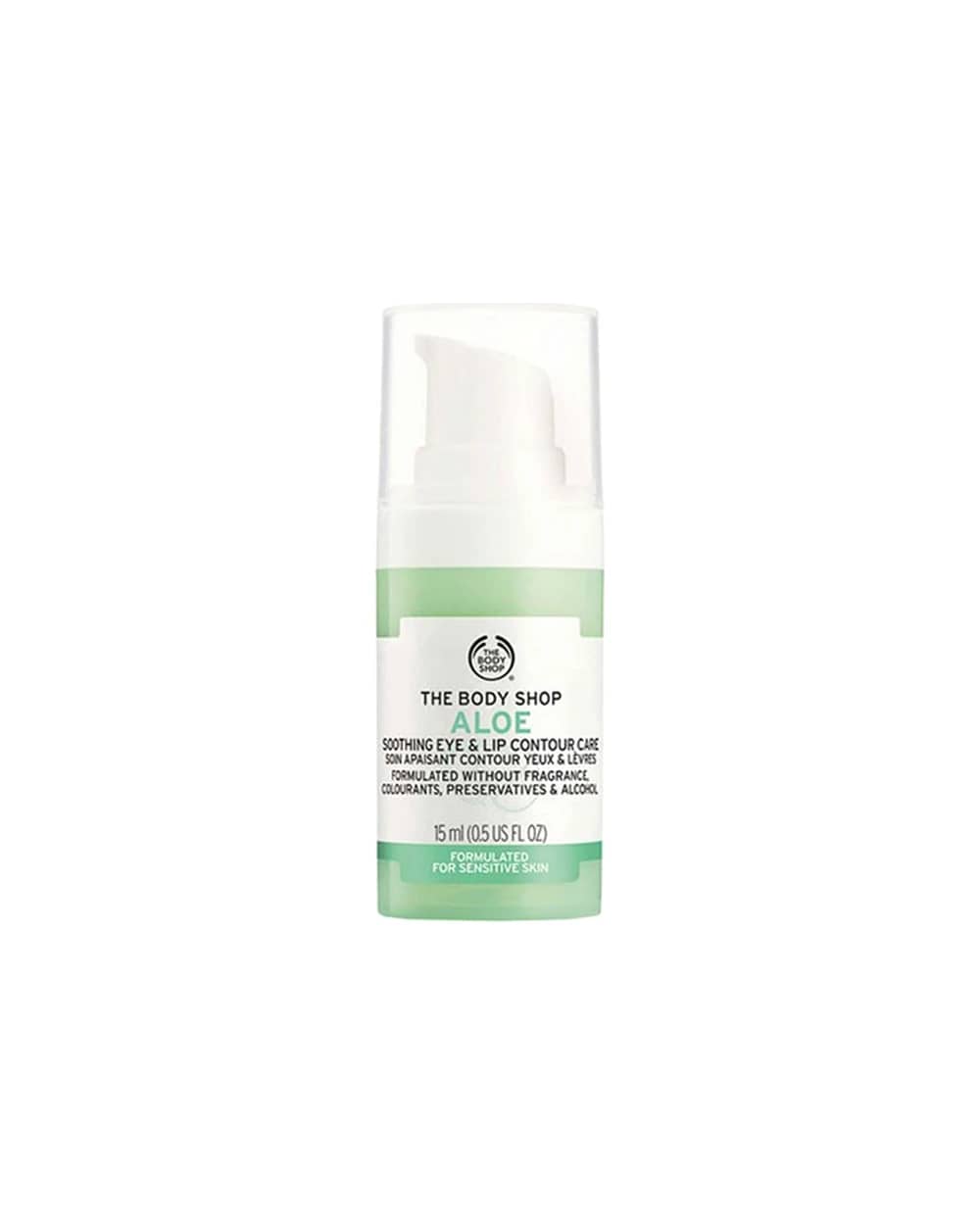 ژل کرم تسکین دهنده دور چشم و لب Aloe بادی شاپ 15ml