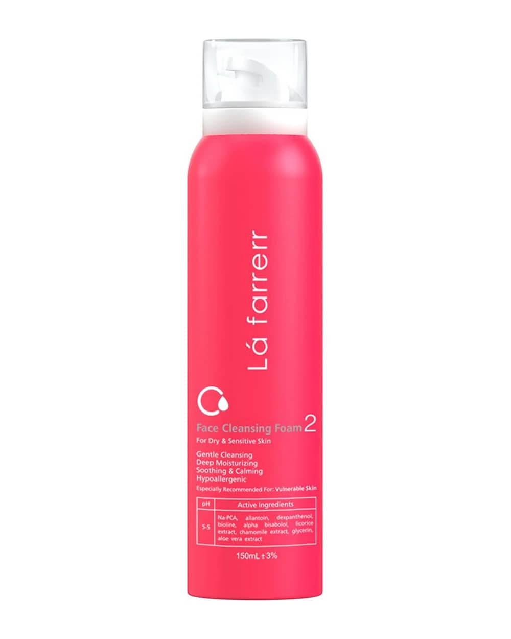 فوم شستشوی صورت پوست های خشک و حساس لافارر 150ml