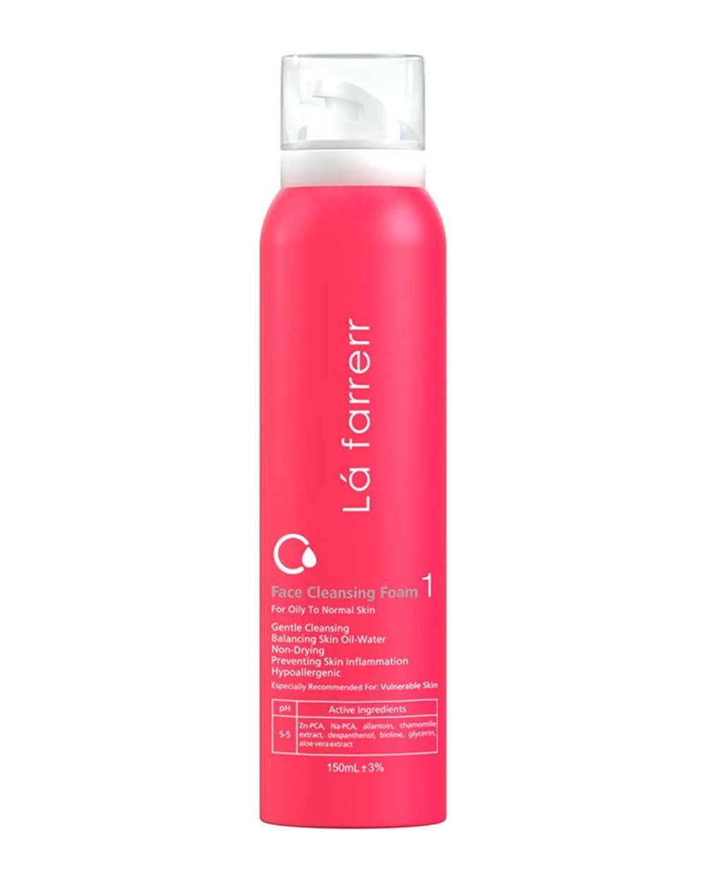 فوم شستشوی صورت پوست های نرمال تا چرب لافارر 150ml