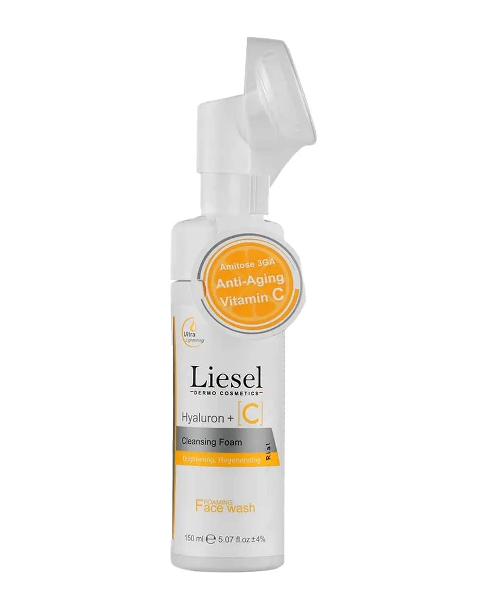 فوم شستشوی صورت لایسل حاوی ویتامین سی و هیالورونیک اسید 150ml