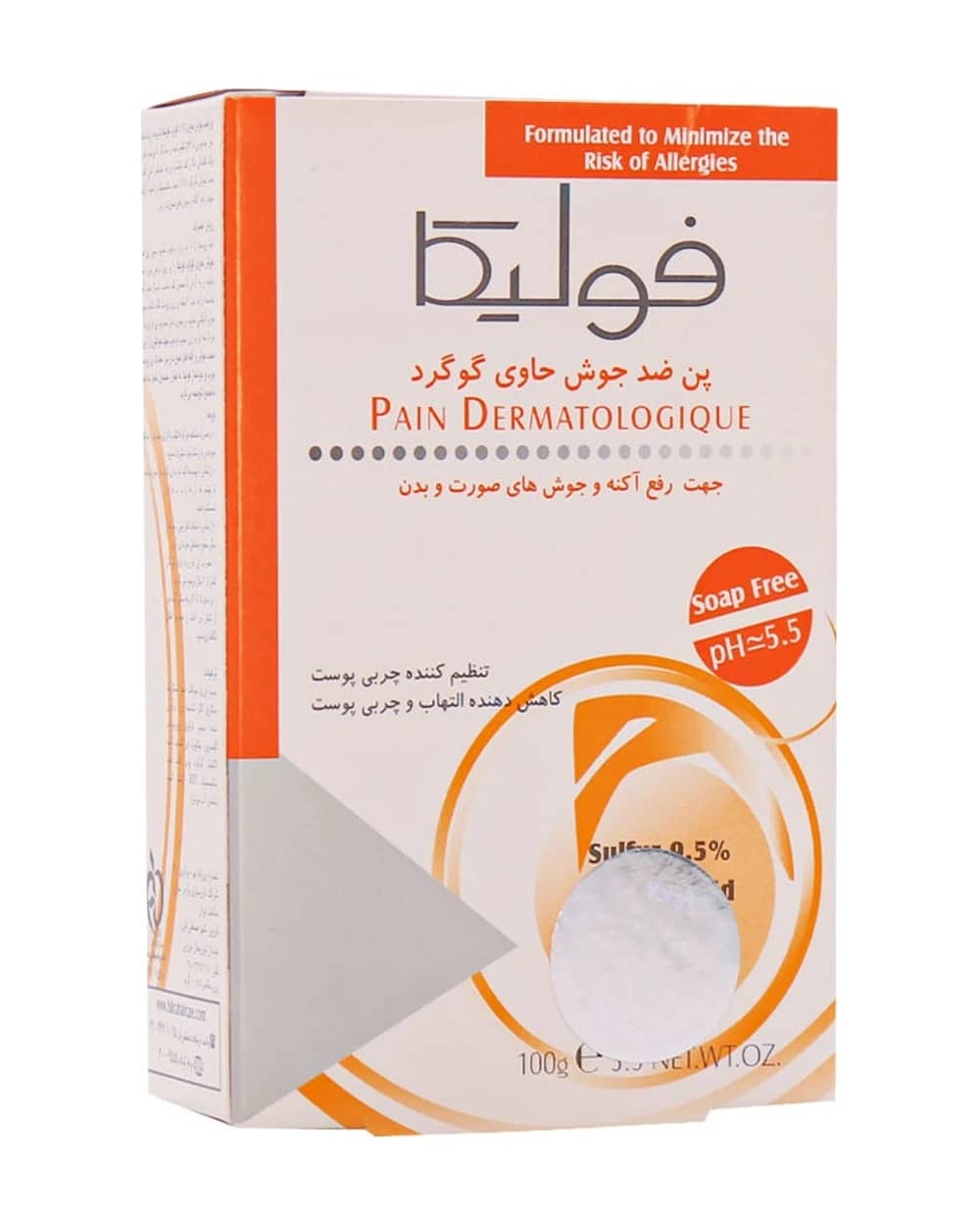 پن ضد جوش حاوی گوگرد فولیکا 100g
