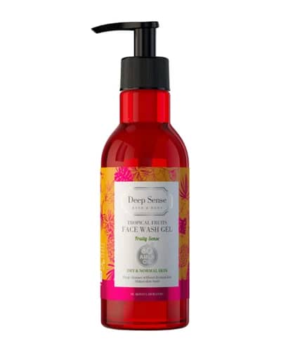 ژل شستشوی صورت پوست خشک میوه های استوایی دیپ سنس 250ml