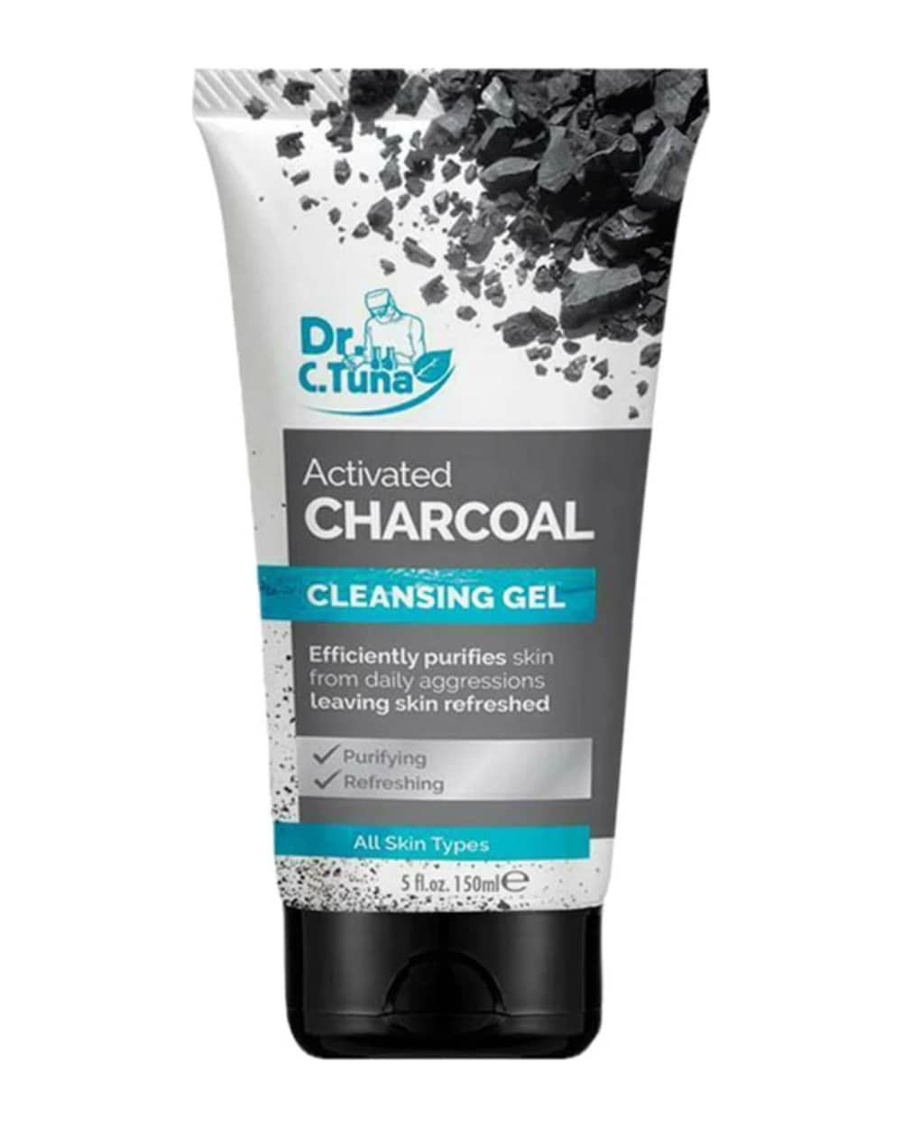 ژل شستشو صورت زغال فعال دکتر سی تونا فارماسی 150ml