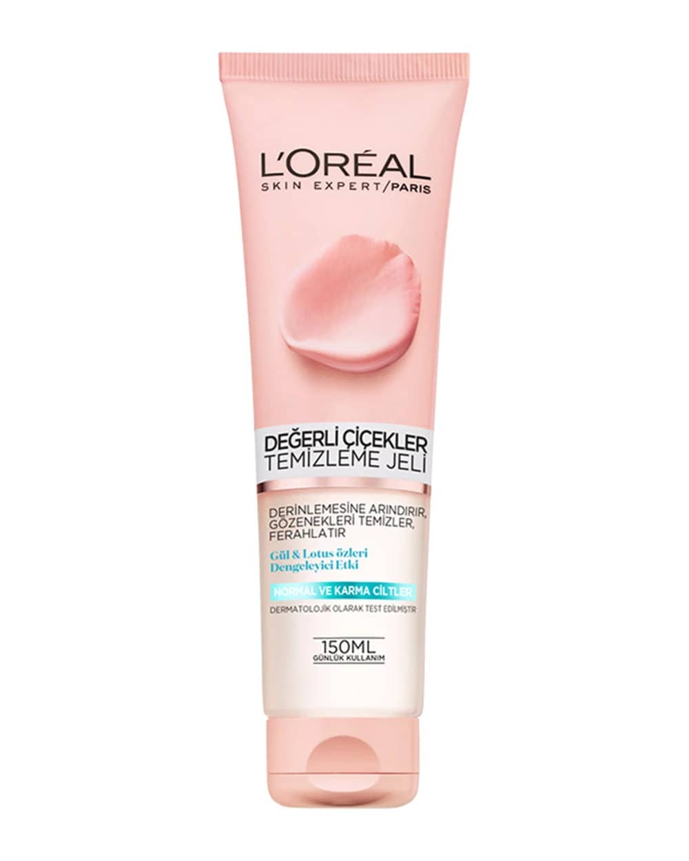 ژل شستشو عصاره گل مناسب پوست نرمال و مختلط لورال 150ml