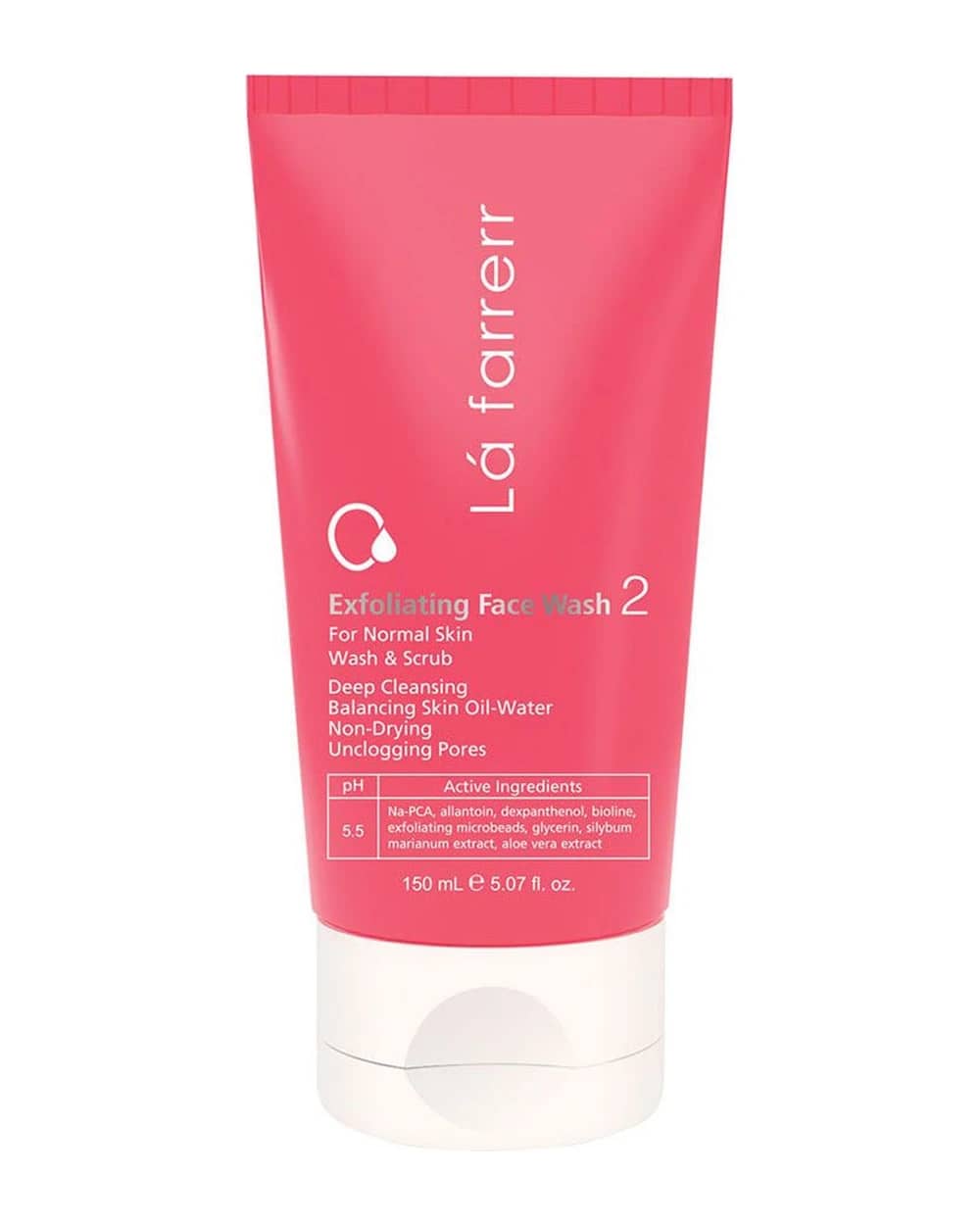 ژل شستشو و لایه بردار صورت انواع پوست لافارر 150ml