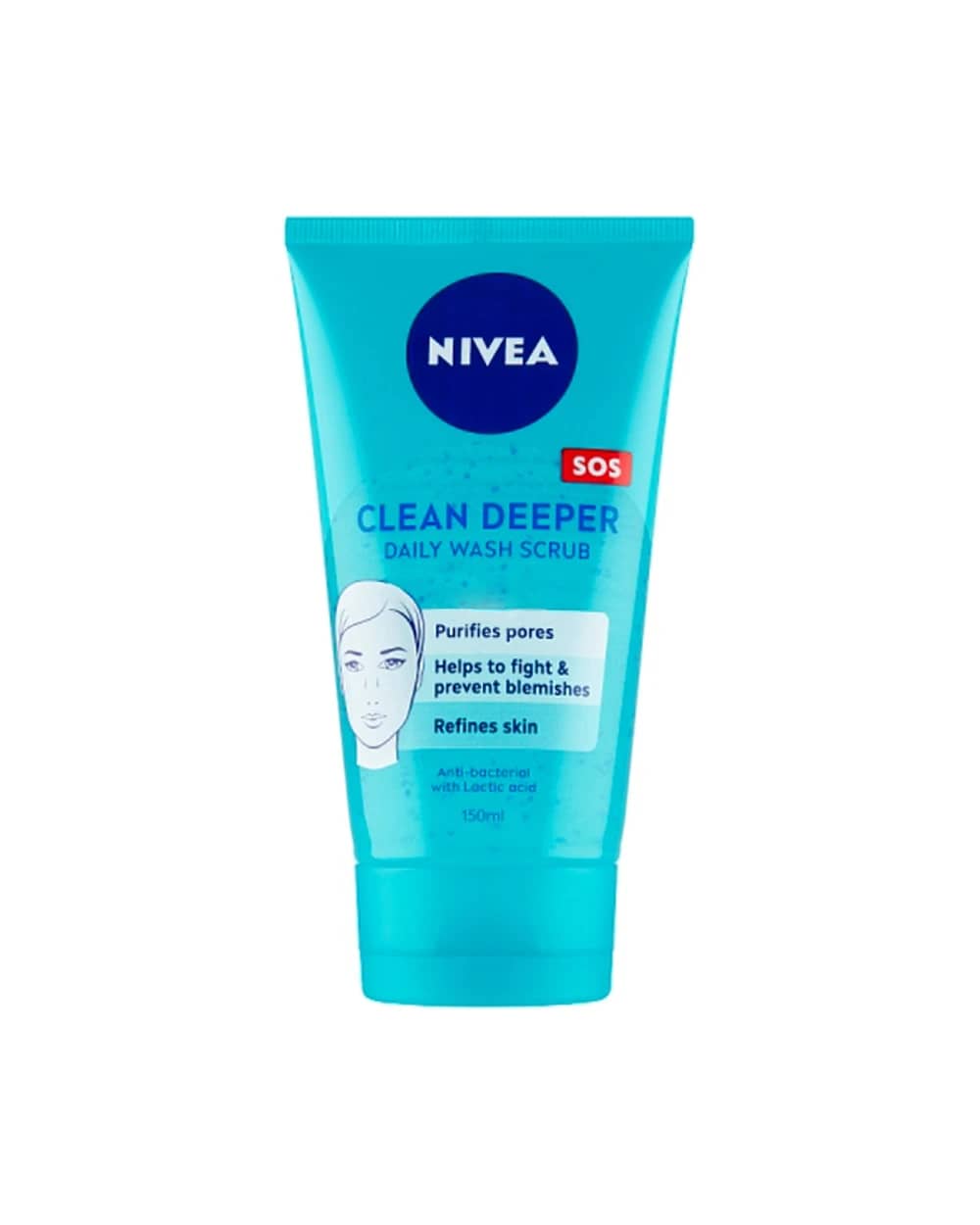 ژل شستشو و اسکراب روزانه SOS نیوا 150ml