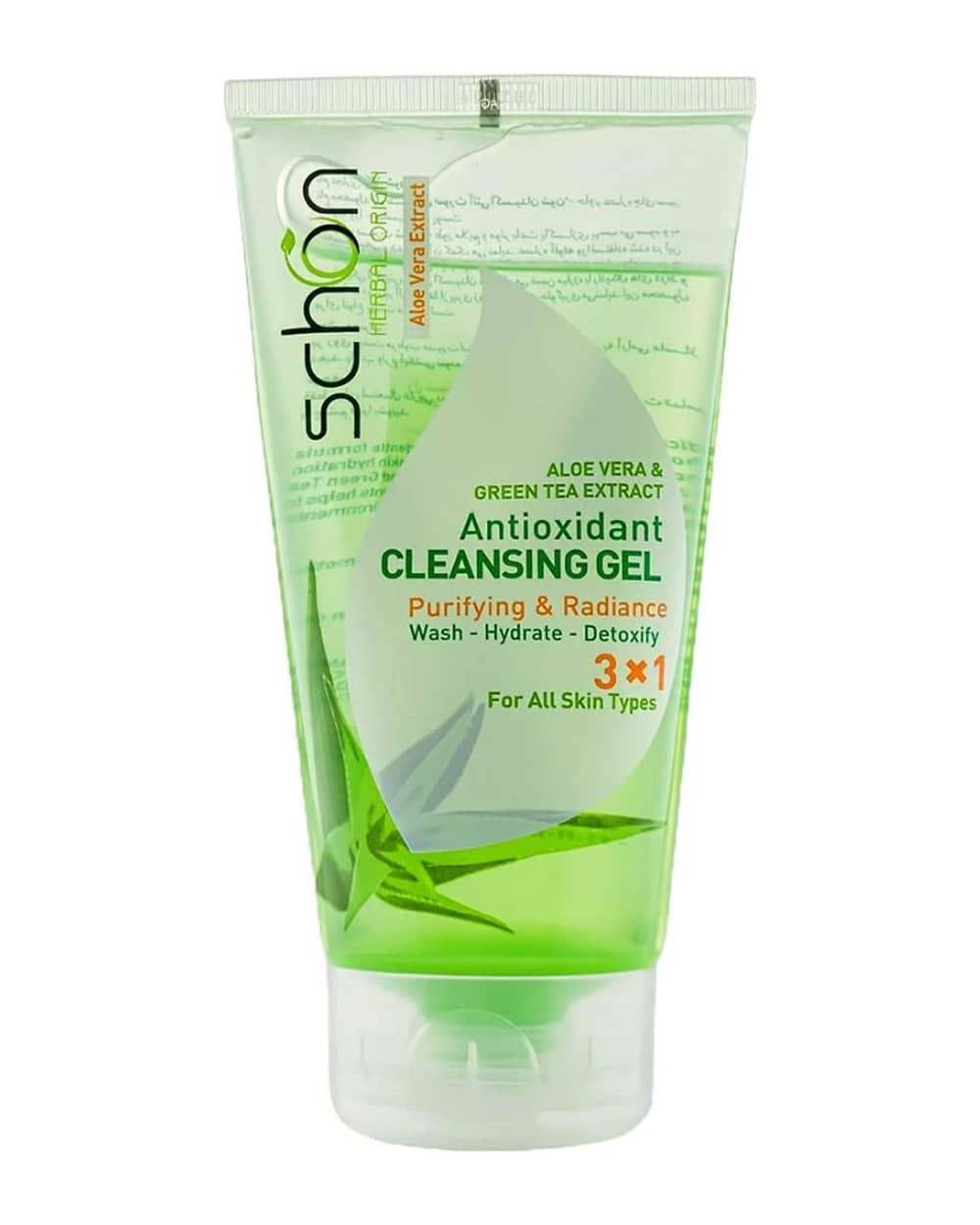 ژل شستشوی صورت عصاره آلوئه ورا و چای سبز شون 150ml