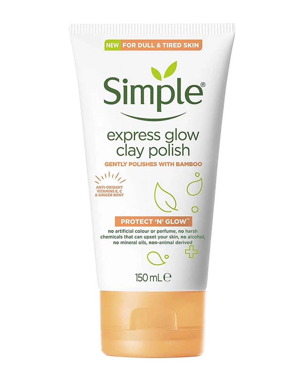 ژل شستشو و لایه بردار خاک رس و بامبو Protect N Glow سیمپل 150ml