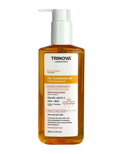 ژل شستشو حاوی گلیکولیک اسید 4% و AHA+ BHA ترینوا 200ml