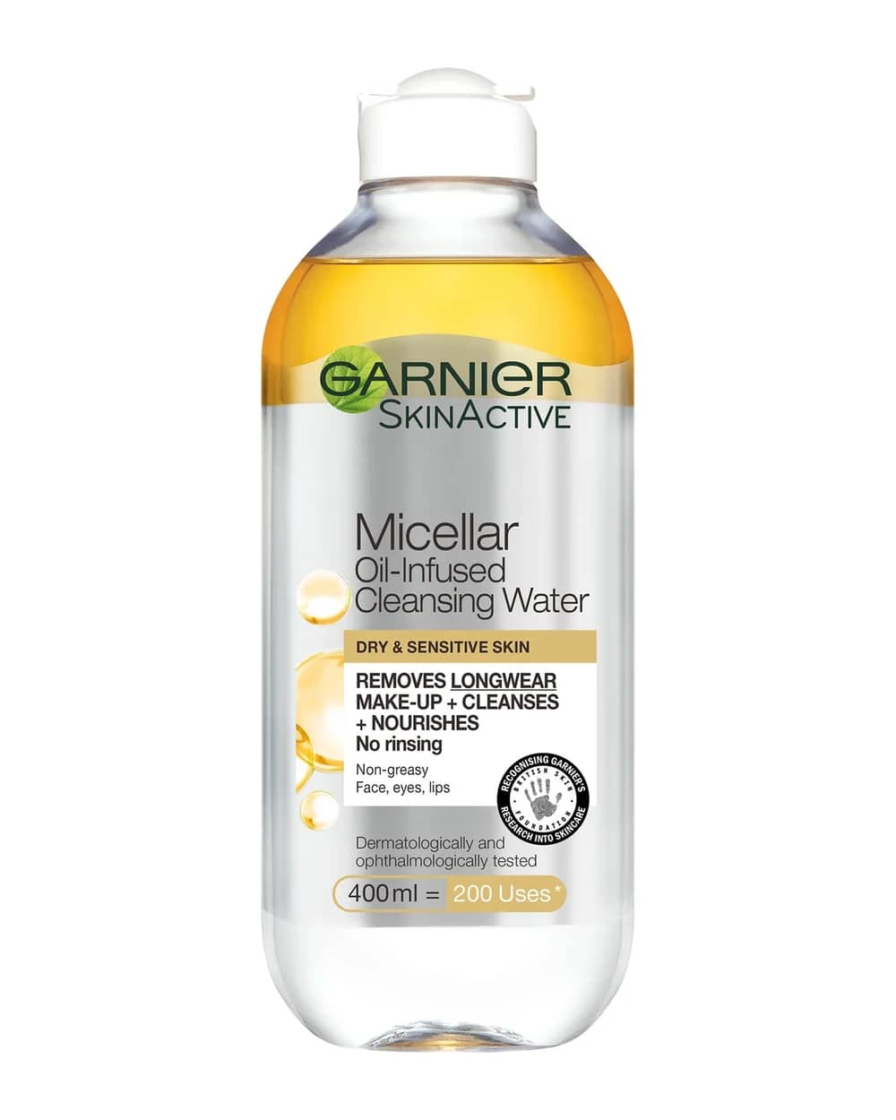 Garnier Acqua Micellare Bifase con Olio Detergente e Struccante Viso 400 ml