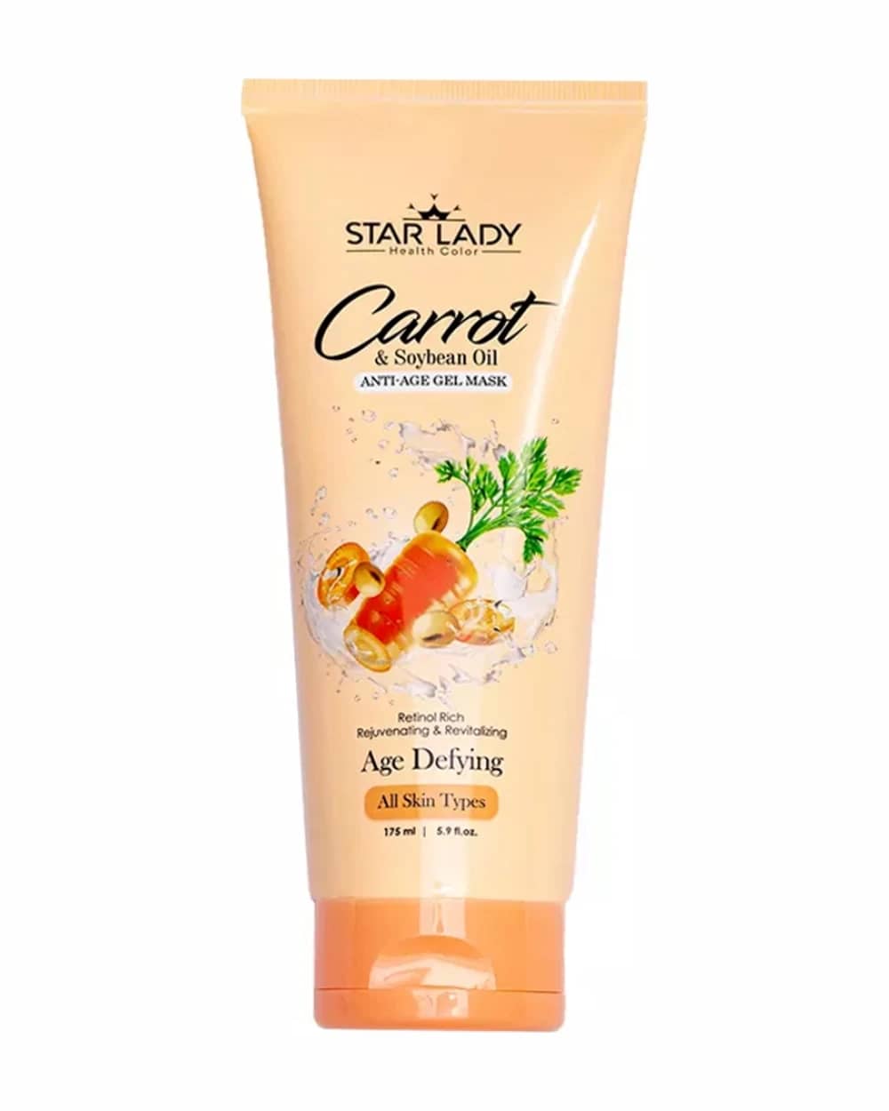 ژل ماسک صورت استار لیدی جوان کننده حاوی عصاره هویج و روغن دانه سویا 175ml