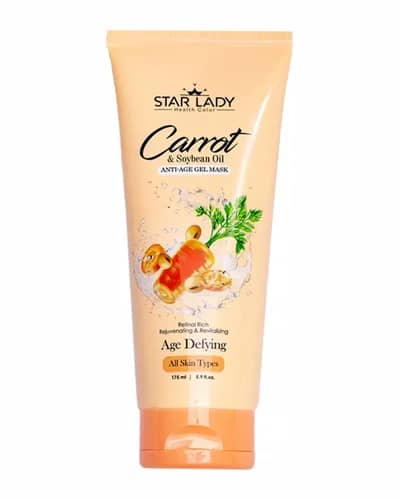 ژل ماسک صورت استار لیدی جوان کننده حاوی عصاره هویج و روغن دانه سویا 175ml