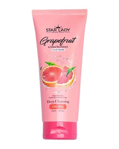 ماسک صورت رسی استار لیدی حاوی عصاره گریپ فروت و چای سبز 175ml