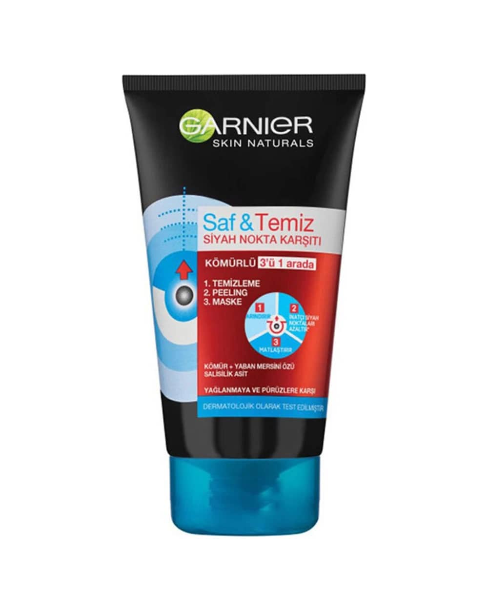 پاک کننده 3 منظوره زغال فعال پیور اکتیو گارنیه 50ml