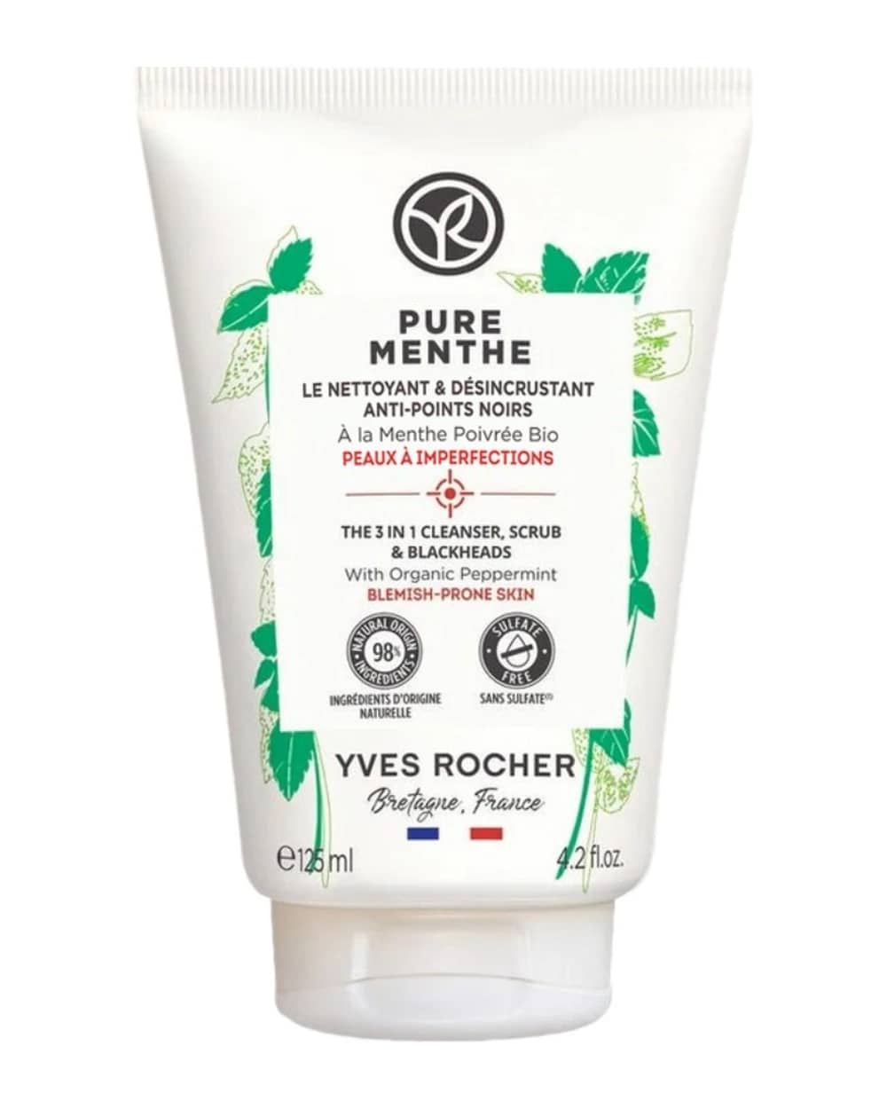 ژل اسکراب پاک کننده پوست چرب Pure Menthe ایوروشه 125ml