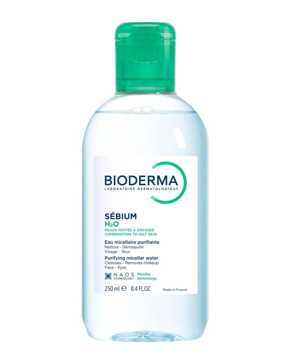 Bioderma Sebium H2O Acqua micellare detergente purificante. Azione struccante. Pelle da mista a grassa