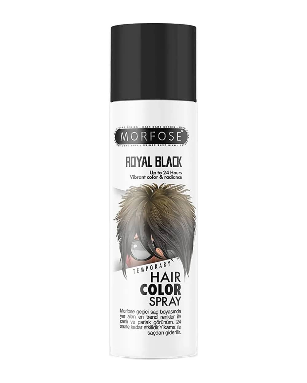 اسپری رنگ مو مشکی Royal Black مورفوس 150ml