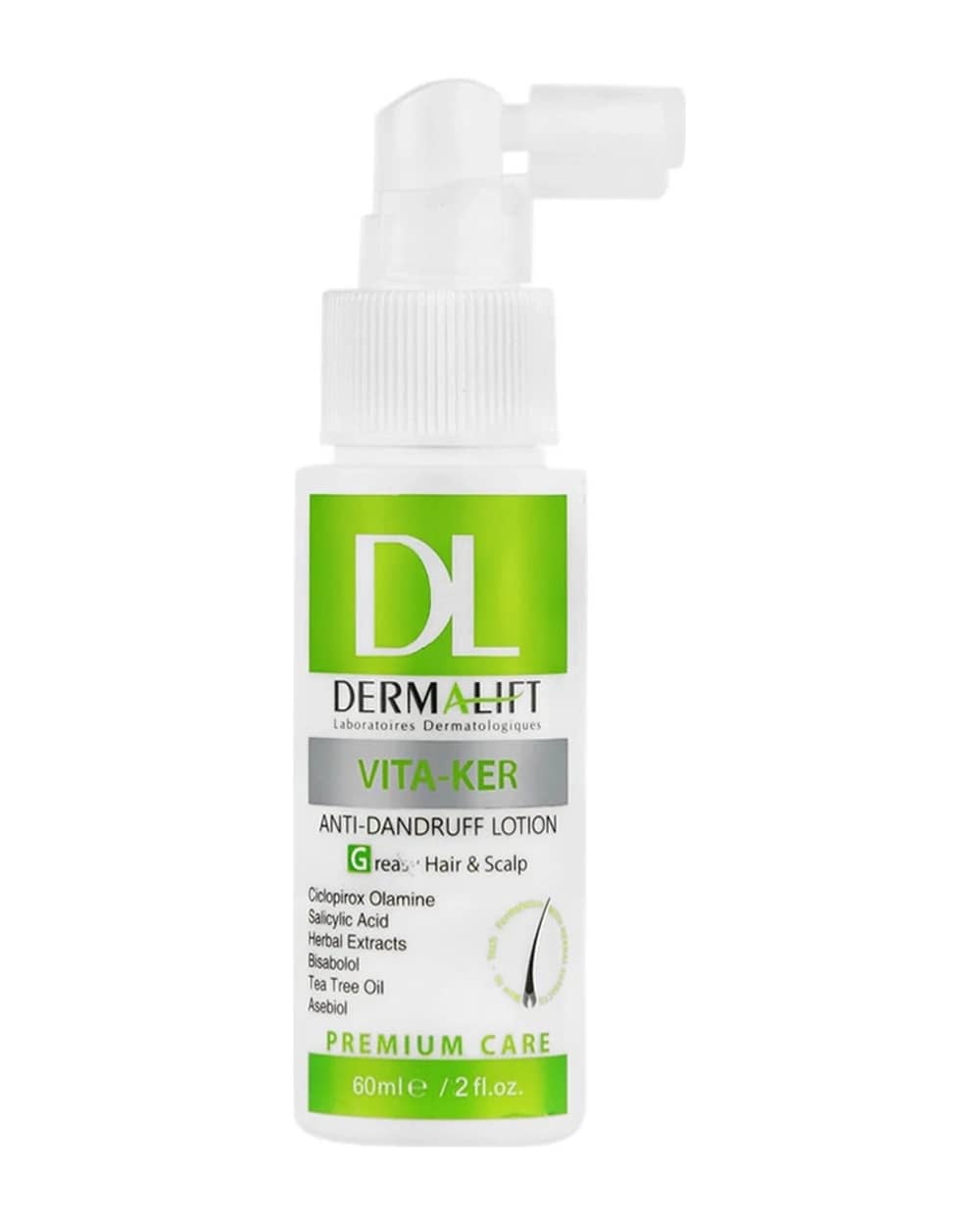 لوسیون موهای دارای شوره چرب ویتاکر درمالیفت 60ml