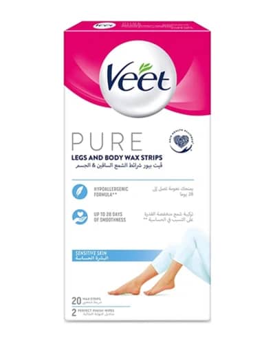 نوار موبر بدن مخصوص پوست حساس Pure ویت 20 عددی