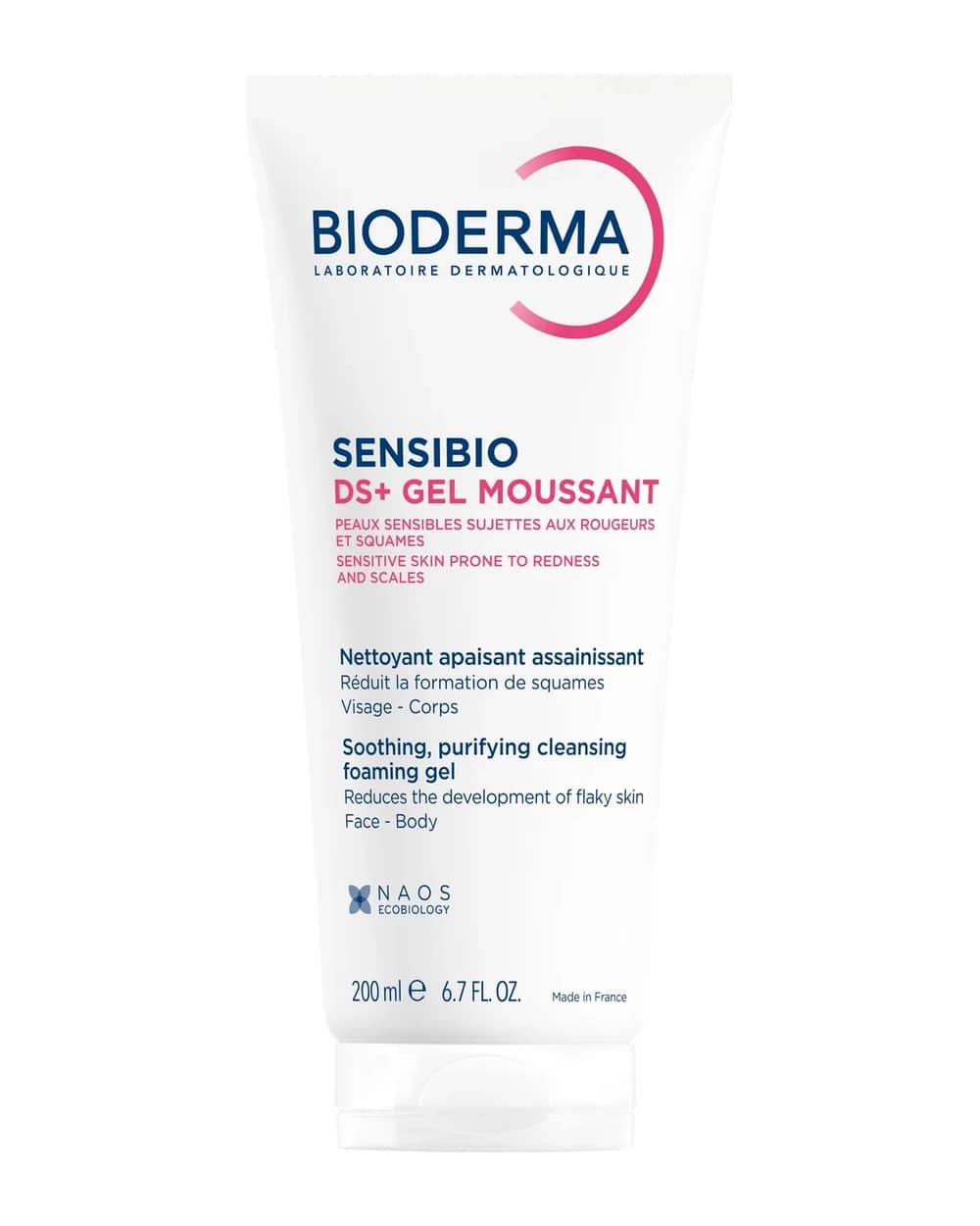 Bioderma Sensibio DS+ Gel nettoyant Gel detergente purificante lenitivo. Dermatite seborroica. Pelle sensibile
