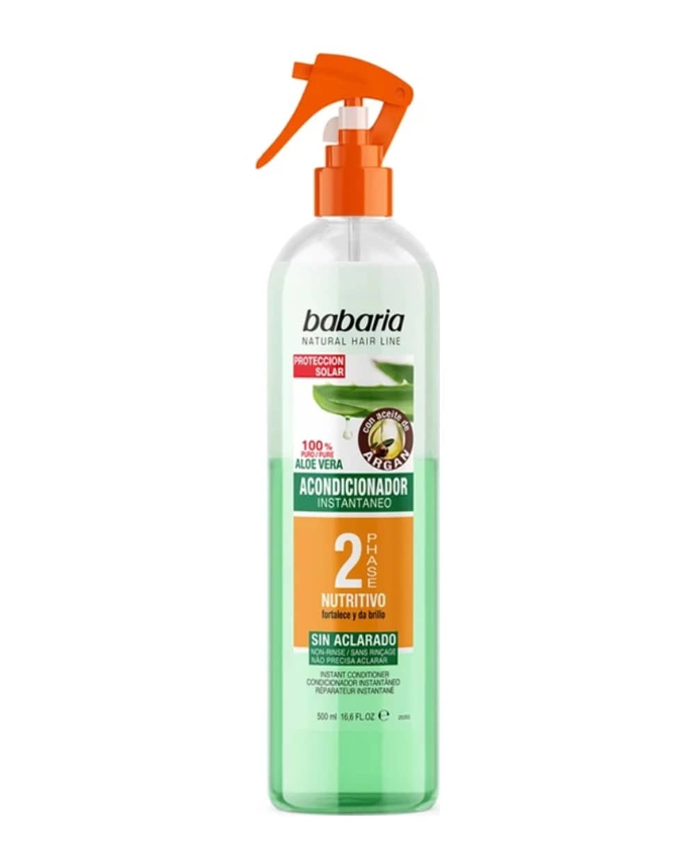اسپری دو فاز مو آلوئه ورا و روغن آرگان باباریا 500ml