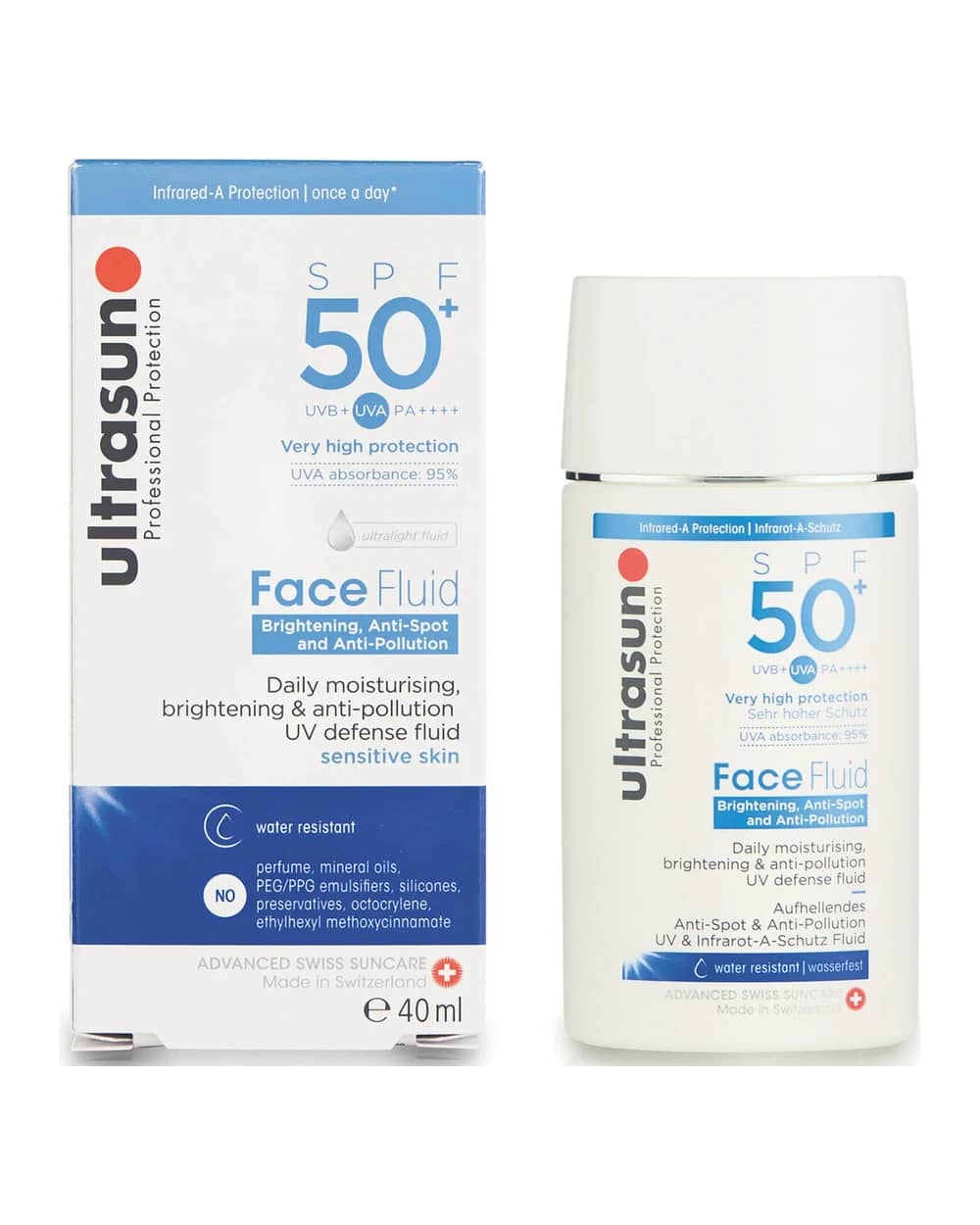 Ultrasun SPF 50+ fluido viso anti-inquinamento 40 ml