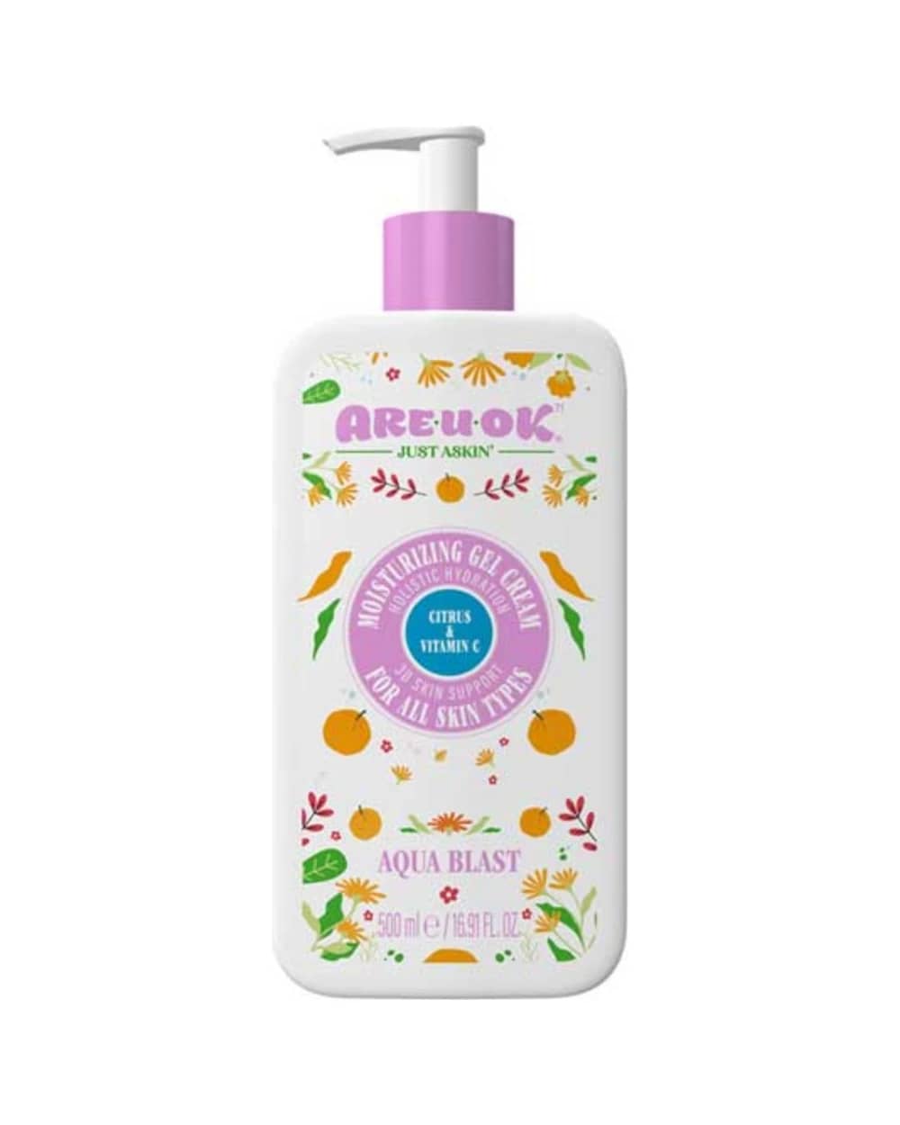 ژل کرم آبرسان آر یو اکی ویتامین سی و گریپ فروت 500ml