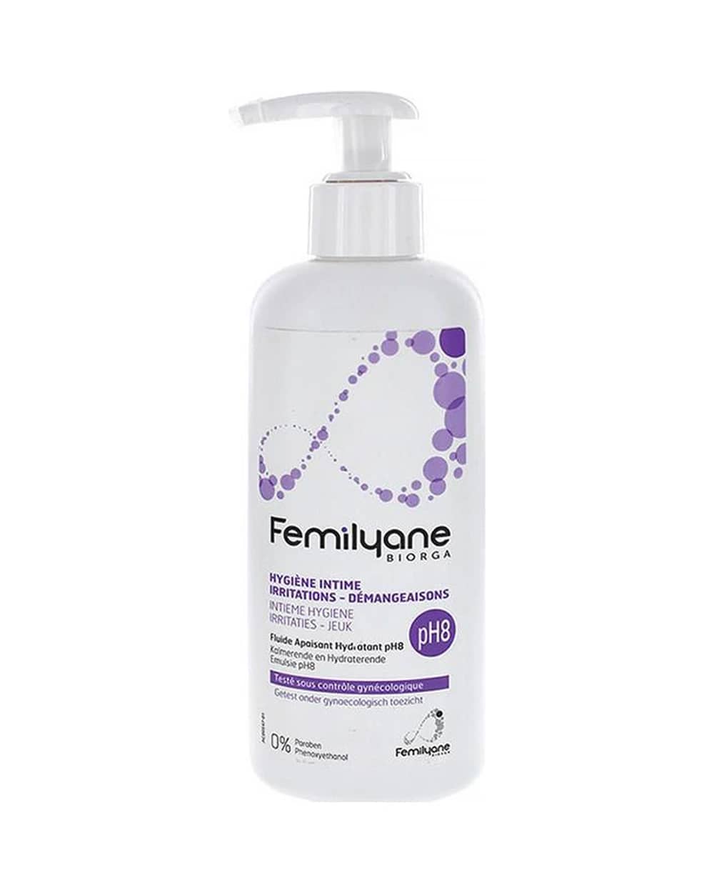 ژل بهداشتی بانوان بایورگا سری Femilyane مدل Emulsie pH8 حجم 200 میلی لیتر