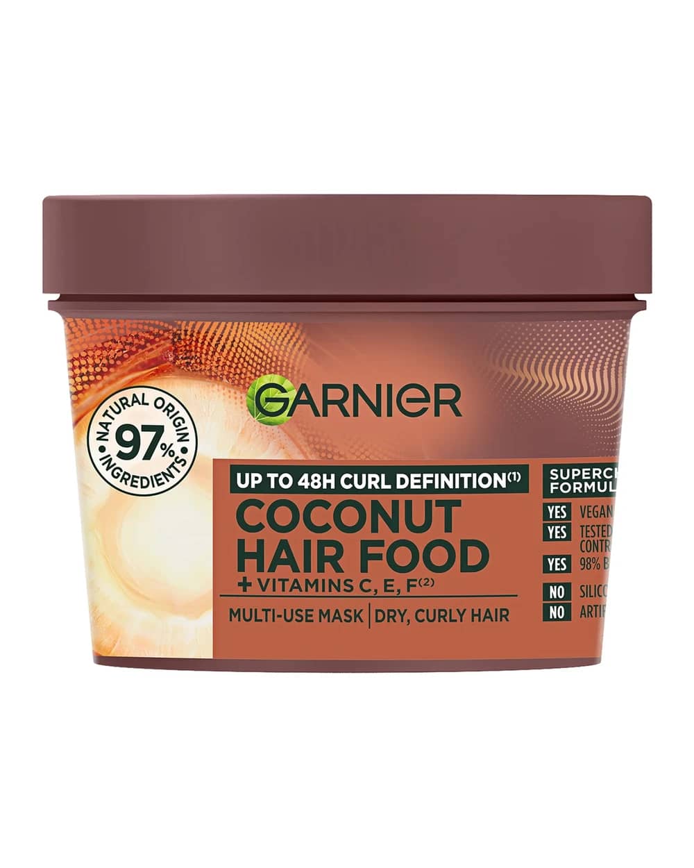 Garnier Ultimate Blends Hair Food Noce di Cocco Balsamo Maschera Rigenera Ricci per Capelli Crespi 390 ml