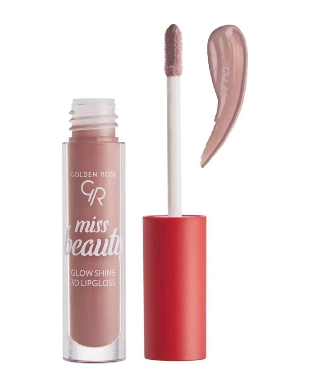 رژ لب مایع حجم دهنده میس بیوتی Glow Shine گلدن رز 4.5ml