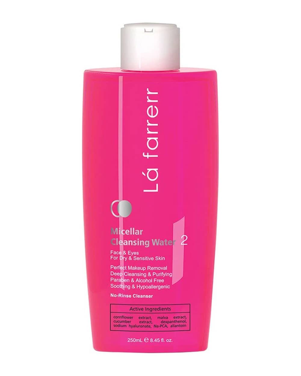 میسلار واتر پاک کننده آرایش پوست های خشک و حساس لافارر 250ml
