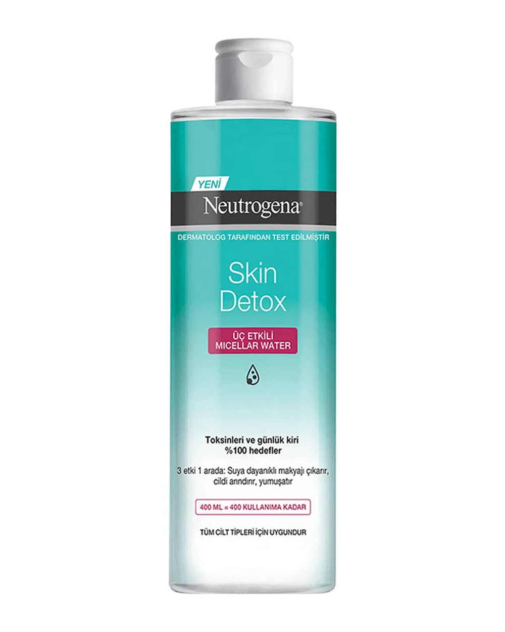 پاک کننده میسلار واتر انواع پوست Skin Detox نوتروژینا 400ml