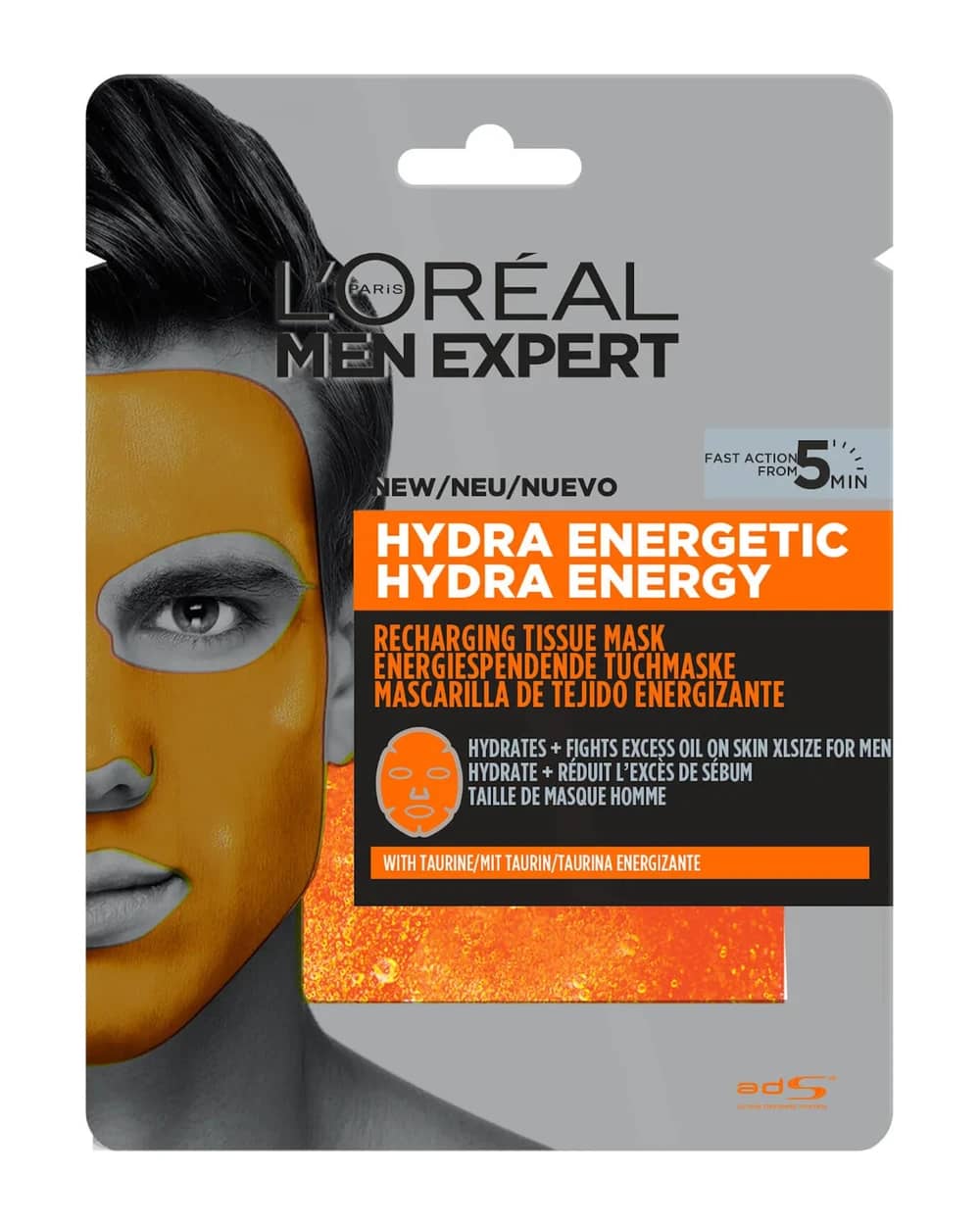 L'Oréal Paris Men Expert Hydra Energetic Maschera Idratante in Tessuto 30 g