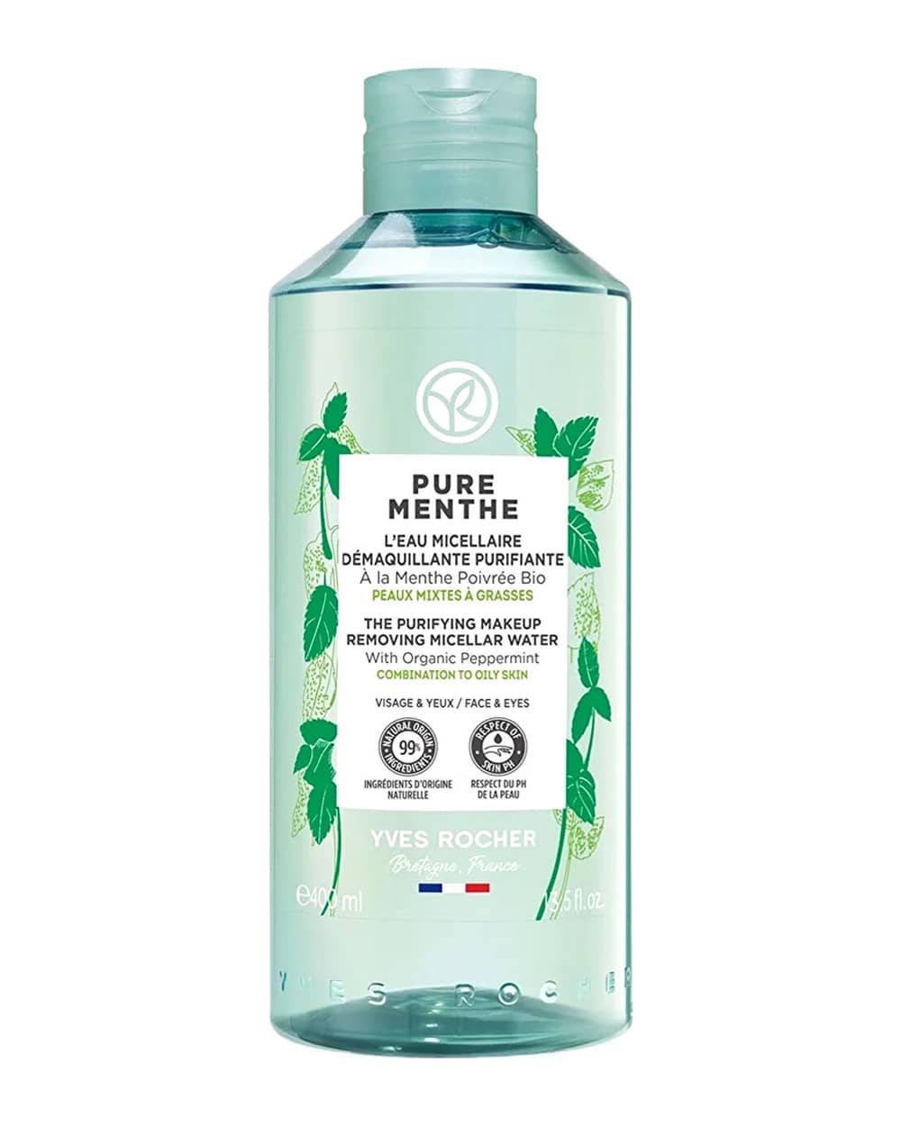میسلار واتر پوست مختلط تا چرب Pure Menthe ایوروشه 400ml