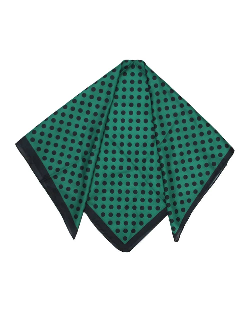 مینی اسکارف طرح خال خالی سبز مشکی کد 6048