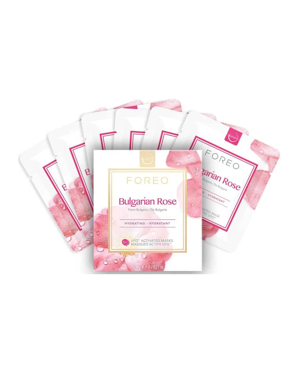 FOREO Bulgarian Rose Moisture-Boosting Maschera Viso per UFO (6 pezzi)
