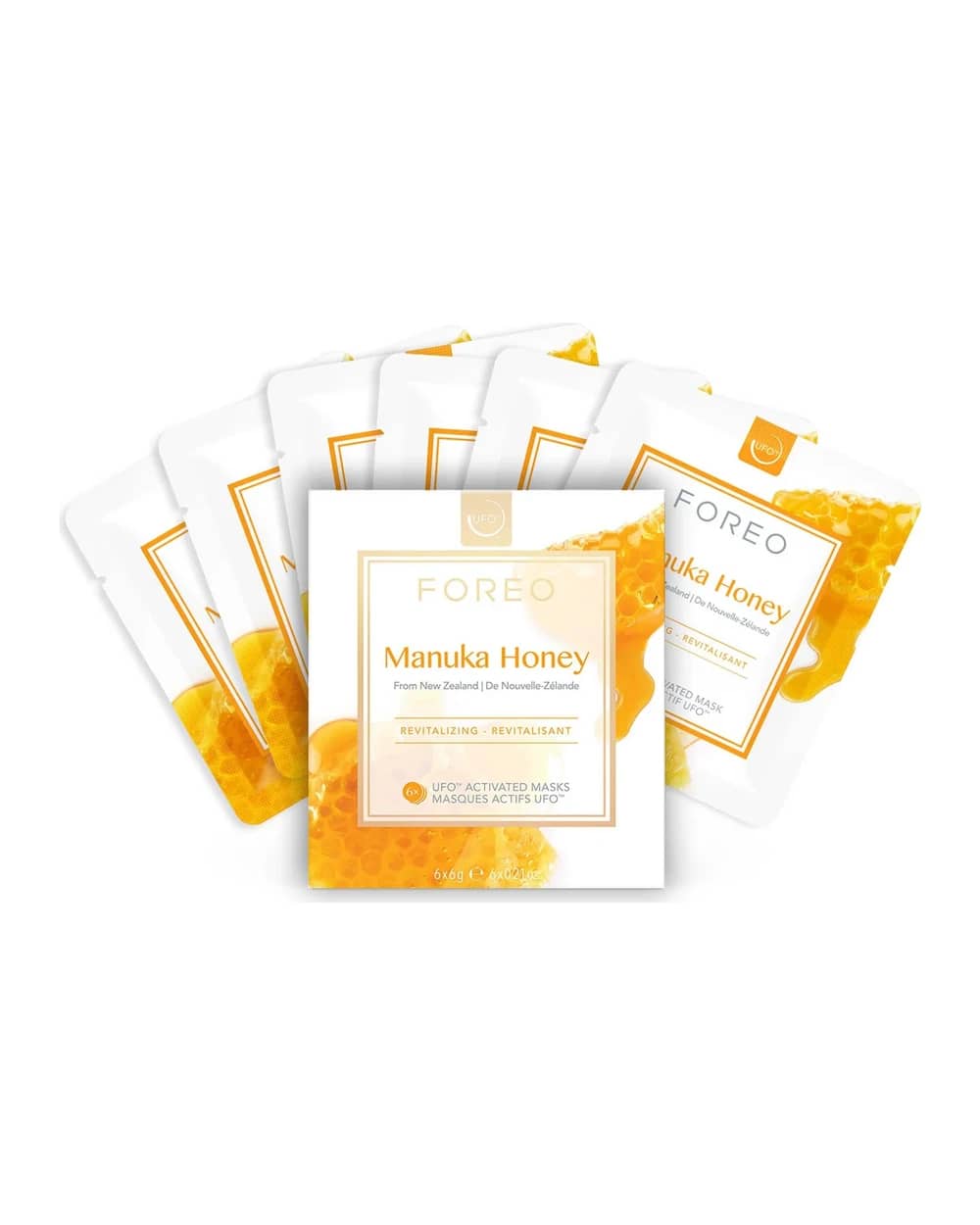 FOREO Manuka Honey Revitalising Maschera Viso per UFO/UFO per Pelle Matura (6 pezzi)