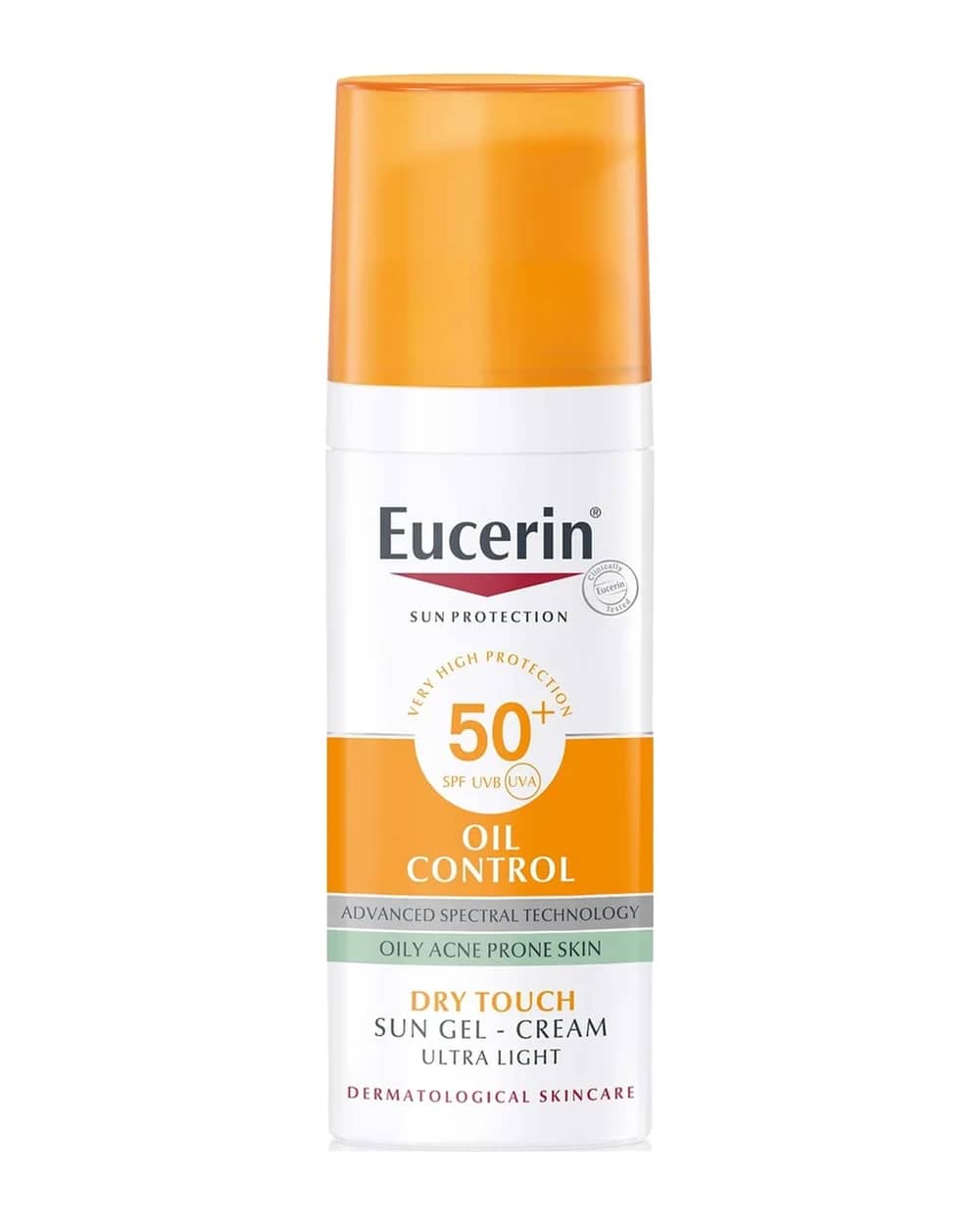 Eucerin Oil Control Dry Touch Gel-Crema Solare Viso per Pelle a Tendenza Acneica SPF 50+ 50 ml