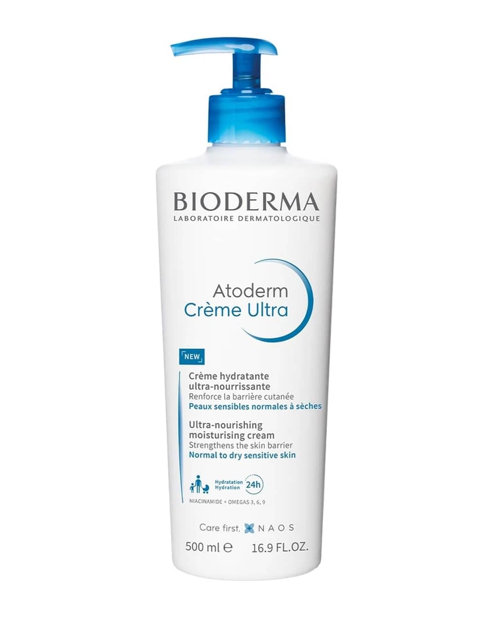 کرم مرطوب کننده صورت و بدن بایودرما 500ml