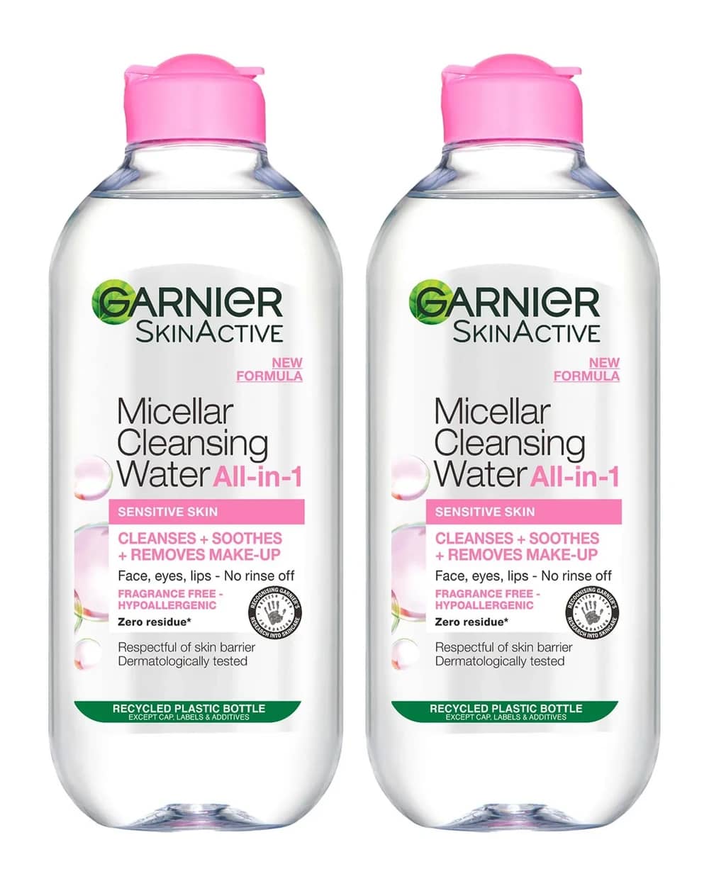Garnier Micellar Water Facial Cleanser Sensitive Skin 400ml Duo Pack