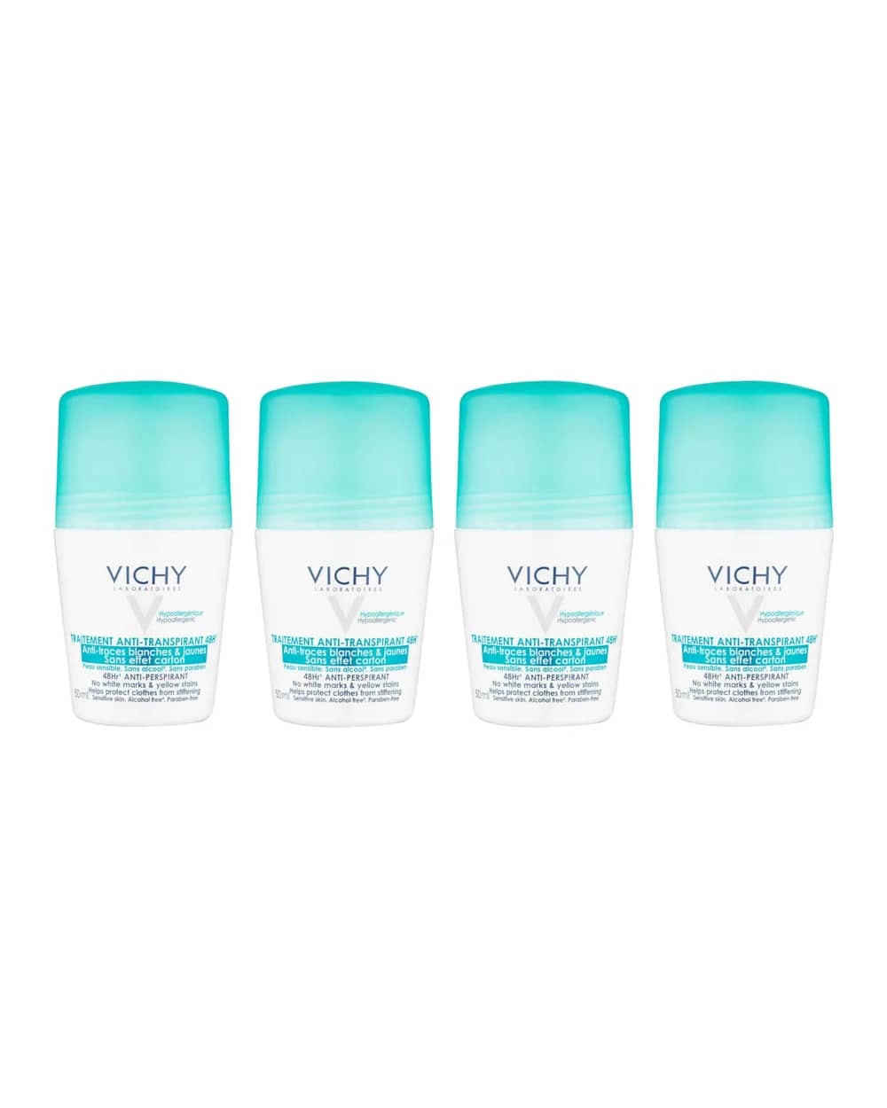 VICHY No Marks Roll-on Deodorant Set 4 x 50ml