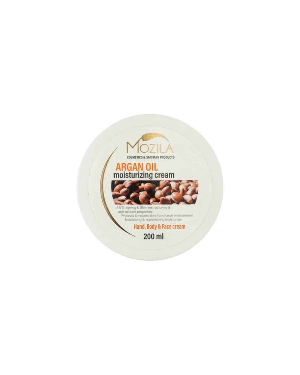 کرم مرطوب کننده صورت و بدن آرگان موزیلا 200ml