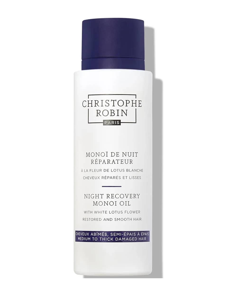 Christophe Robin Night Recovery Monoï Oil with White Lotus Flower 92ml