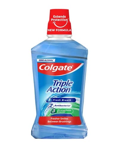 دهانشویه سه کاره Triple Action کلگیت 500ml