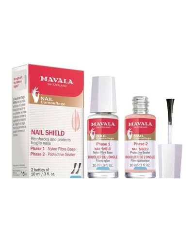 محلول استحکام بخش و محافظ ناخن های شکننده Nail Shield ماوالا