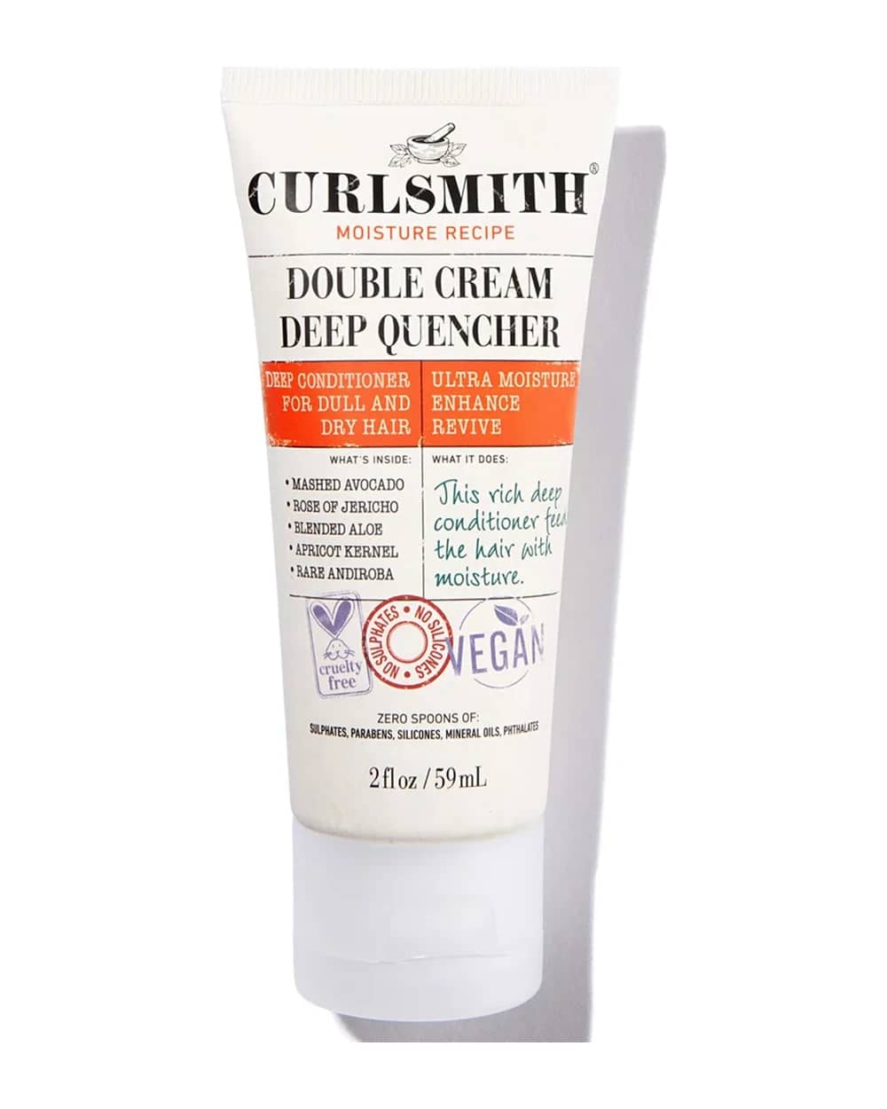 Curlsmith Double Cream Deep Quencher Balsamo Idratante Intensivo Formato da Viaggio 59 ml